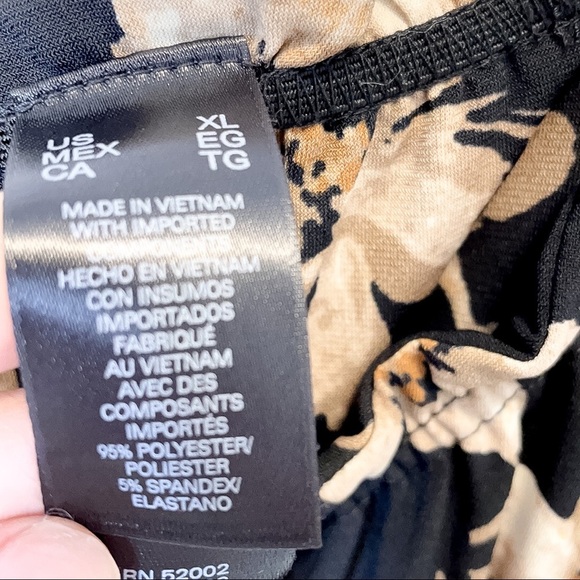 AXCESS LIZ CLAIBORNE | Floral Sleeveless Mini Dress Black - Picture 5 of 7